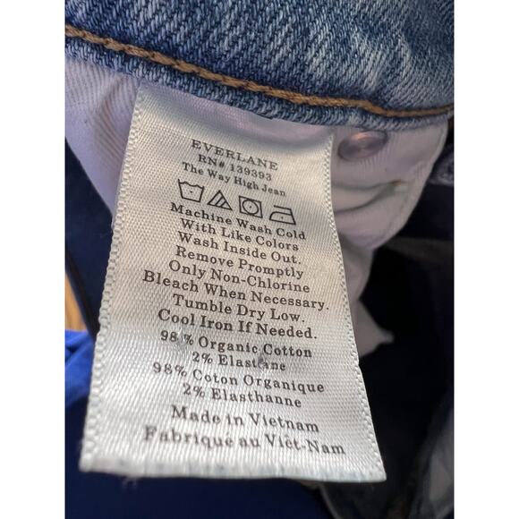 Everlane The Way High Jeans Straight Leg High Rise - Picture 8 of 10